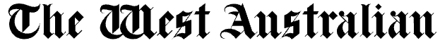 Logo of 'The West Australian' newspaper in black text on a white background