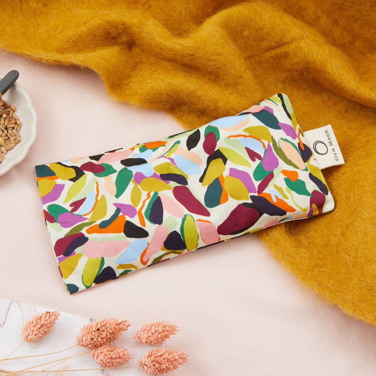 Organic Cotton Eye Pillow For Relaxation and Yoga - Pebbles - BohoDreaming