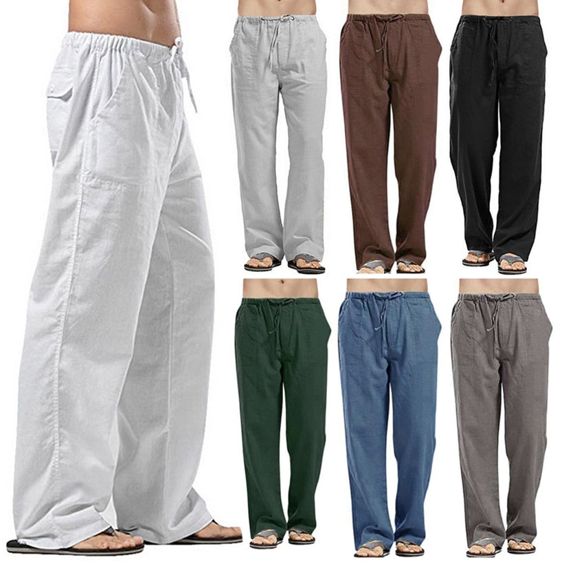 Men's Linen Blend Pants - BohoDreaming
