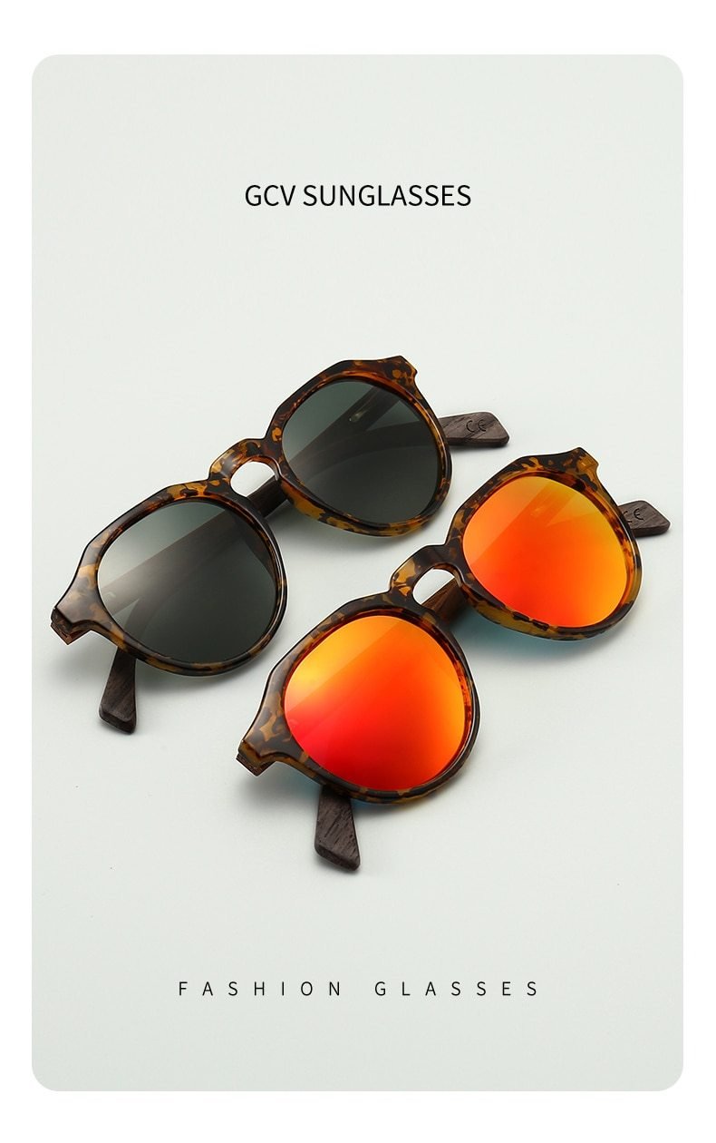 GEMMA - Walnut Frame Designer Sunglasses - BohoDreaming
