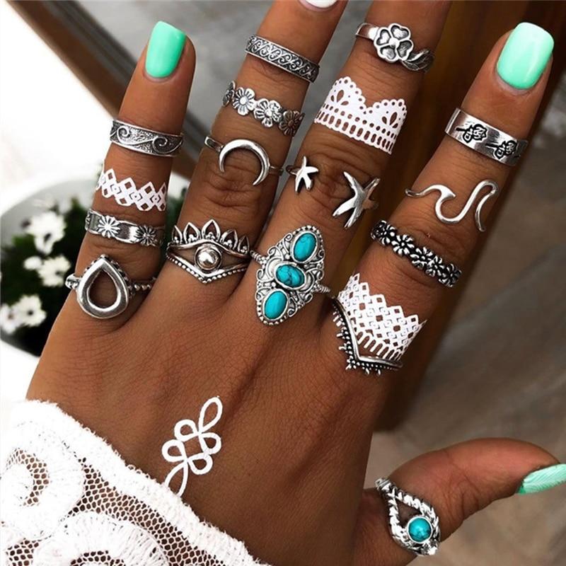 Bohemian ring set sale