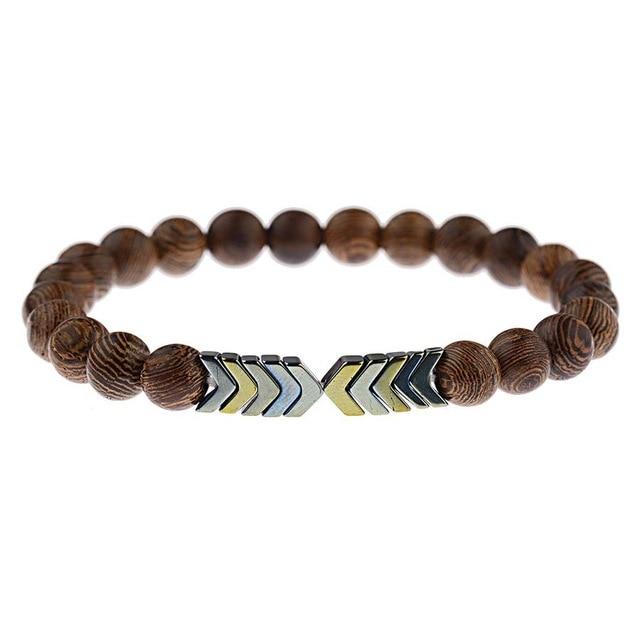 Jewellery - Lava Stone and Wooden Bead Boho Bracelets - BohoDreaming