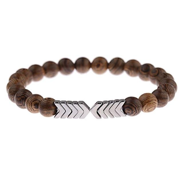 Jewellery - Lava Stone and Wooden Bead Boho Bracelets - BohoDreaming
