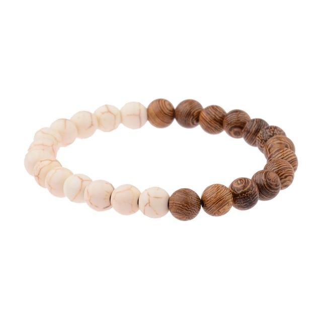 Jewellery - Lava Stone and Wooden Bead Boho Bracelets - BohoDreaming