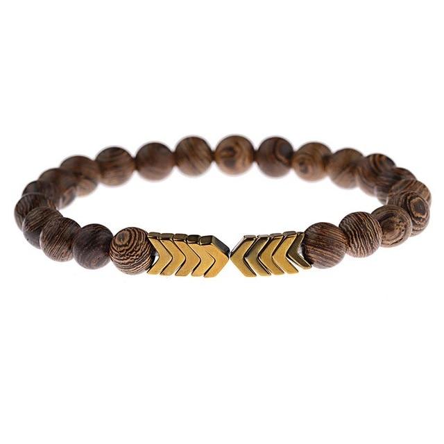 Jewellery - Lava Stone and Wooden Bead Boho Bracelets - BohoDreaming
