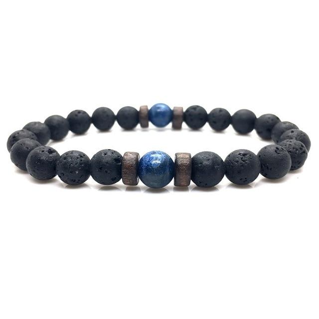 Jewellery - Lava Stone and Wooden Bead Boho Bracelets - BohoDreaming