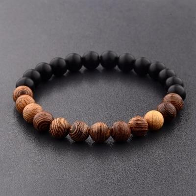 Jewellery - Lava Stone and Wooden Bead Boho Bracelets - BohoDreaming
