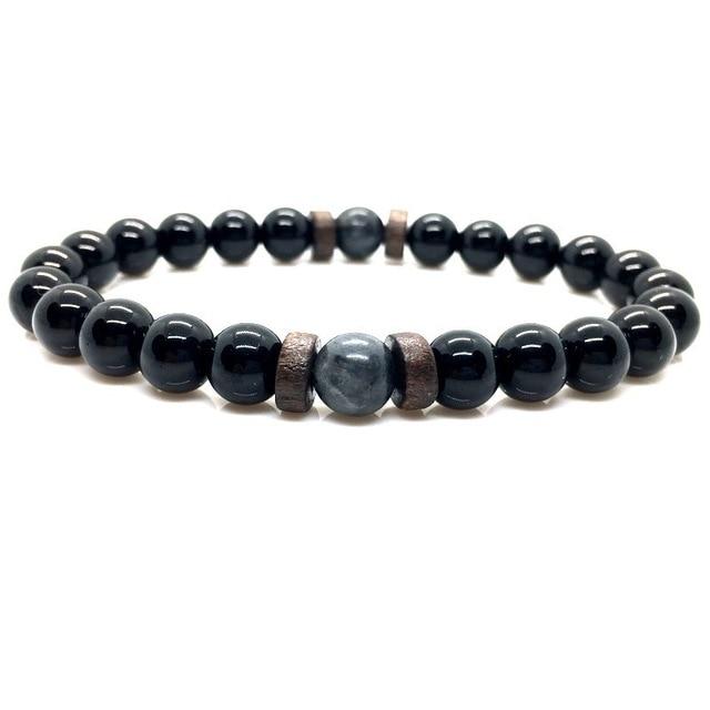 Jewellery - Lava Stone and Wooden Bead Boho Bracelets - BohoDreaming