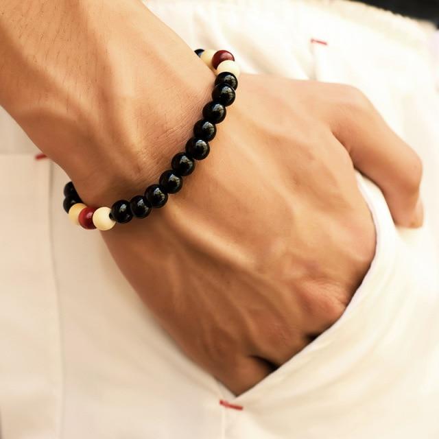 Jewellery - Lava Stone and Wooden Bead Boho Bracelets - BohoDreaming