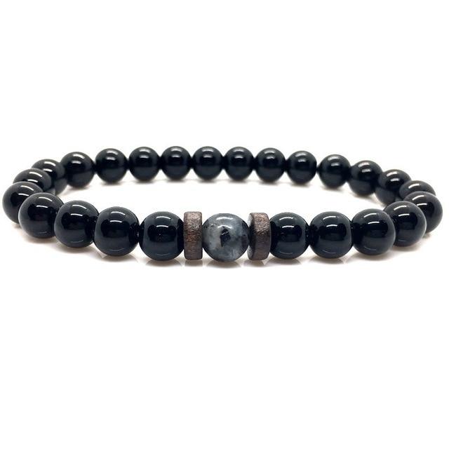 Jewellery - Lava Stone and Wooden Bead Boho Bracelets - BohoDreaming