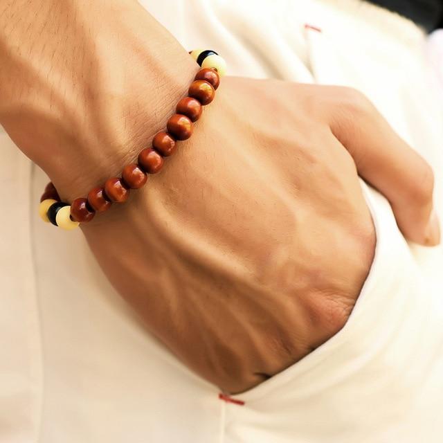 Jewellery - Lava Stone and Wooden Bead Boho Bracelets - BohoDreaming