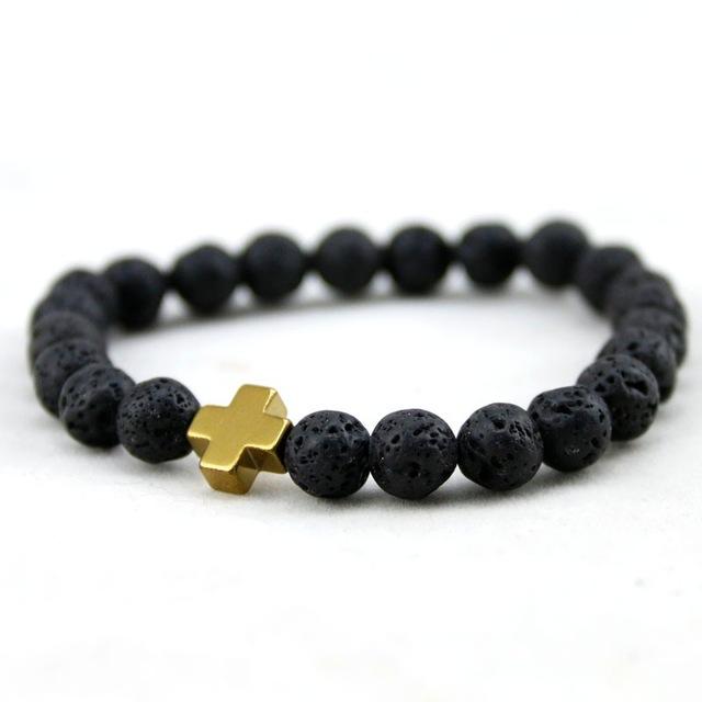 Jewellery - Mens Yoga 8mm Lava Stone Beads - BohoDreaming