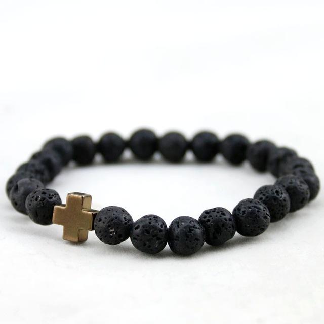 Jewellery - Mens Yoga 8mm Lava Stone Beads - BohoDreaming