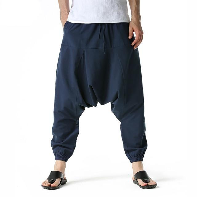 Men's Wide-Cut Harem/Yoga Pants - BohoDreaming