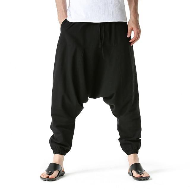 Men's Wide-Cut Harem/Yoga Pants - BohoDreaming