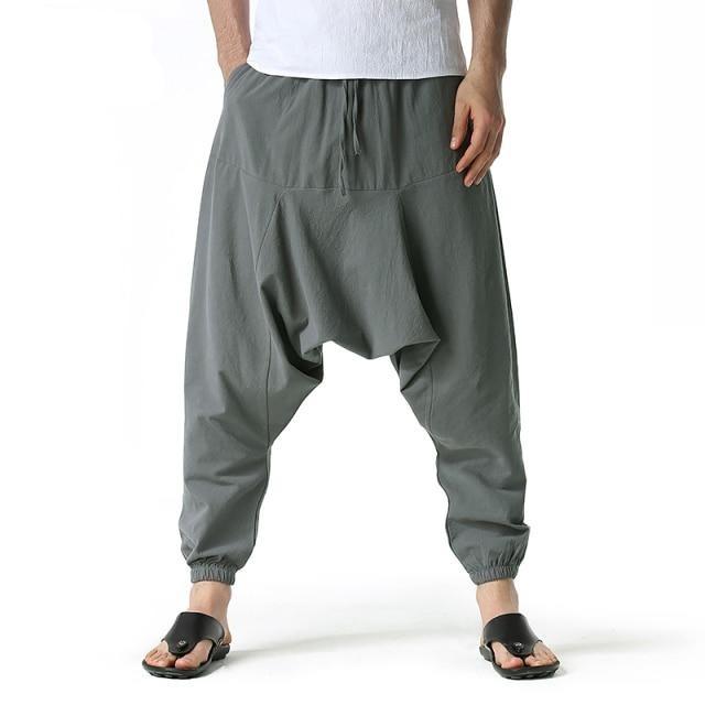 Men's Wide-Cut Harem/Yoga Pants - BohoDreaming