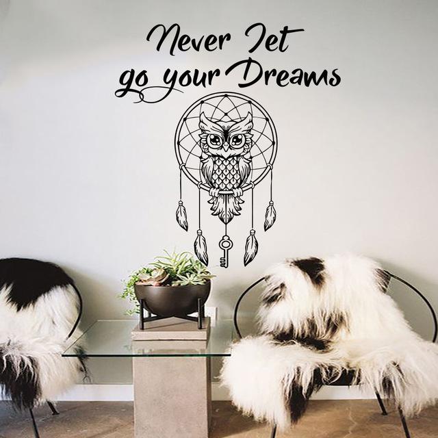 Owl Dream Catcher Wall Decal - BohoDreaming