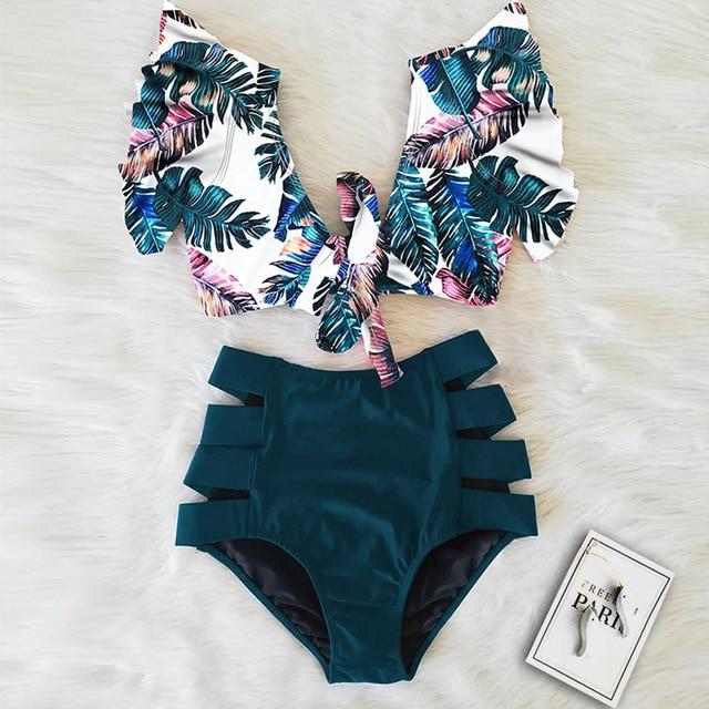 TABITHA Floral Ruffled Hem Bikini Set (Multiple prints) - BohoDreaming