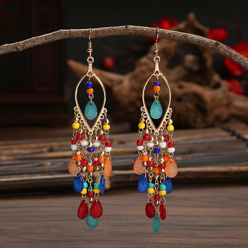 Jewellery - Bohemian Long Tassel Drop Earrings - New