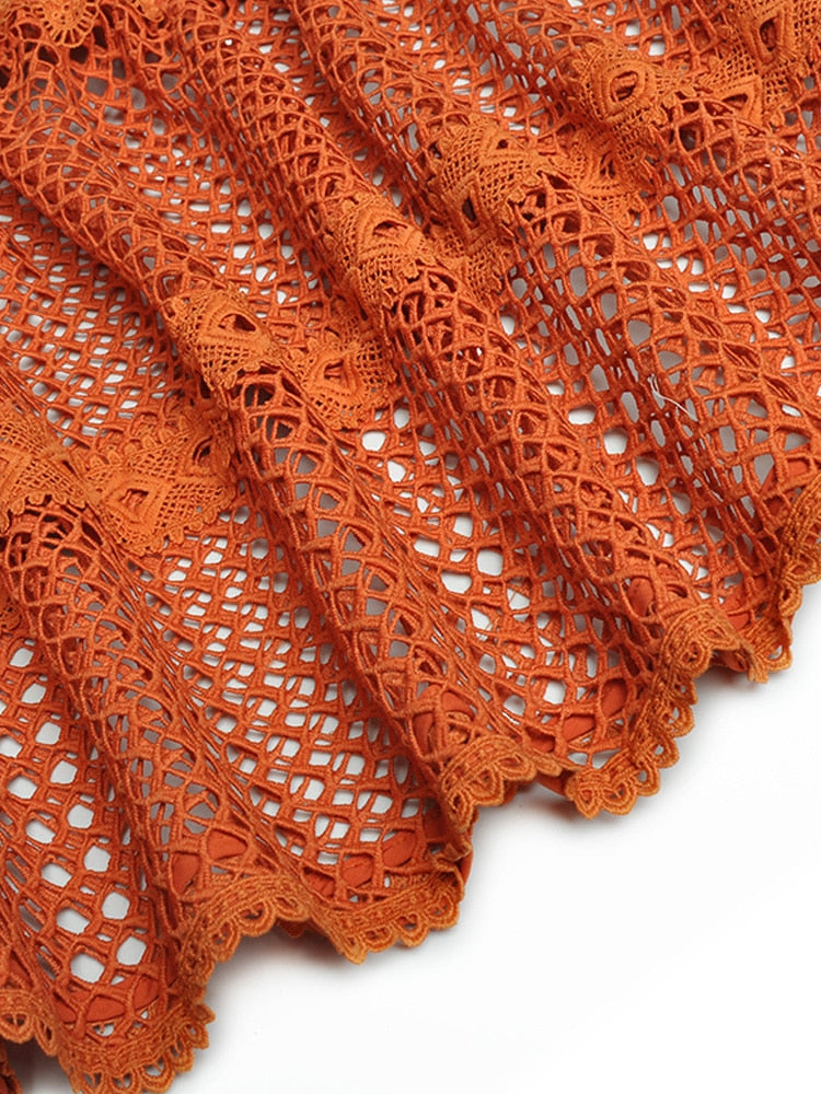 MADALEINE Designer High Quality Elegant Crochet Long Dress - New