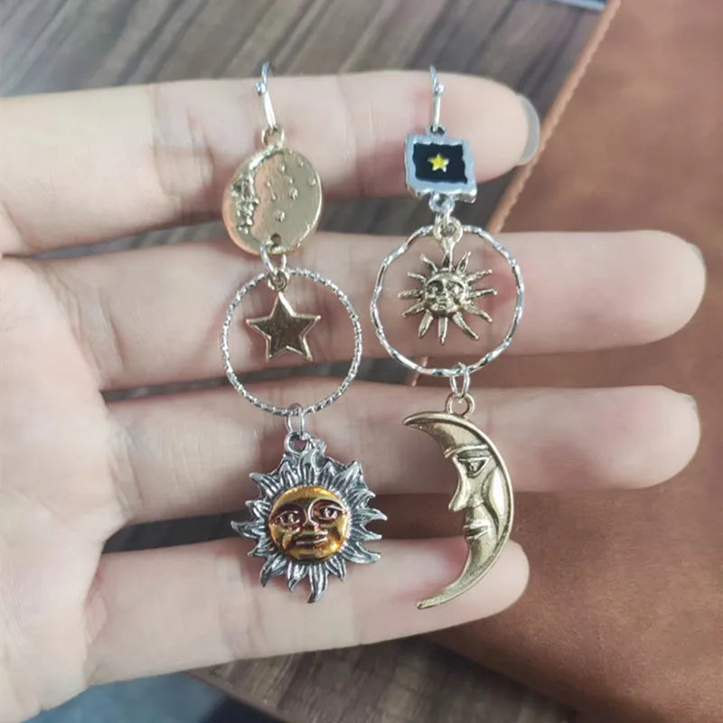 Jewellery - Vintage Sun Moon Pendant Earrings - New