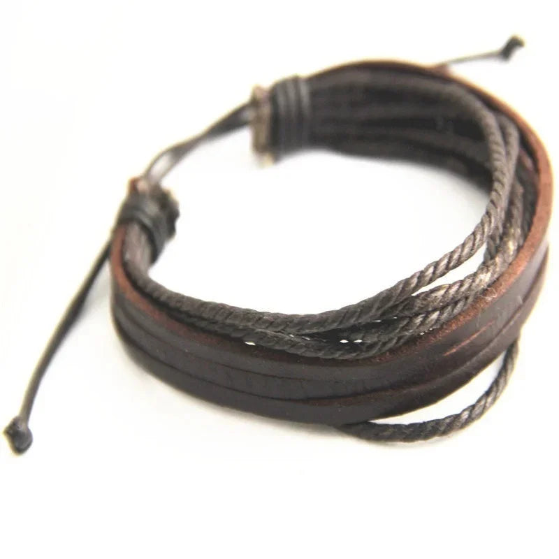 Jewellery - Handmade Boho Multilayer Leather Bracelet