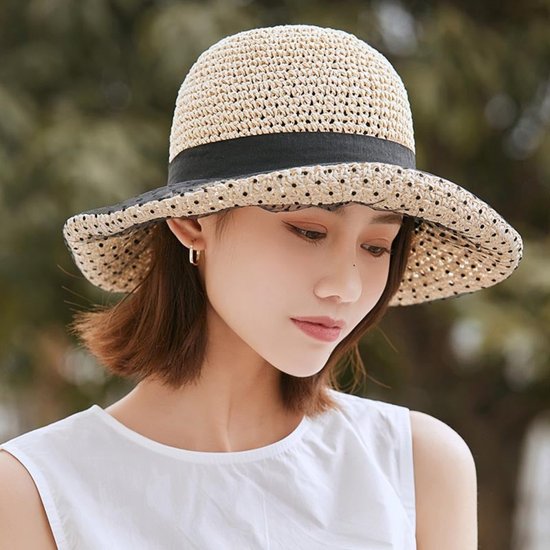 Summer Boho Paper Grass Fisherman Hat - New