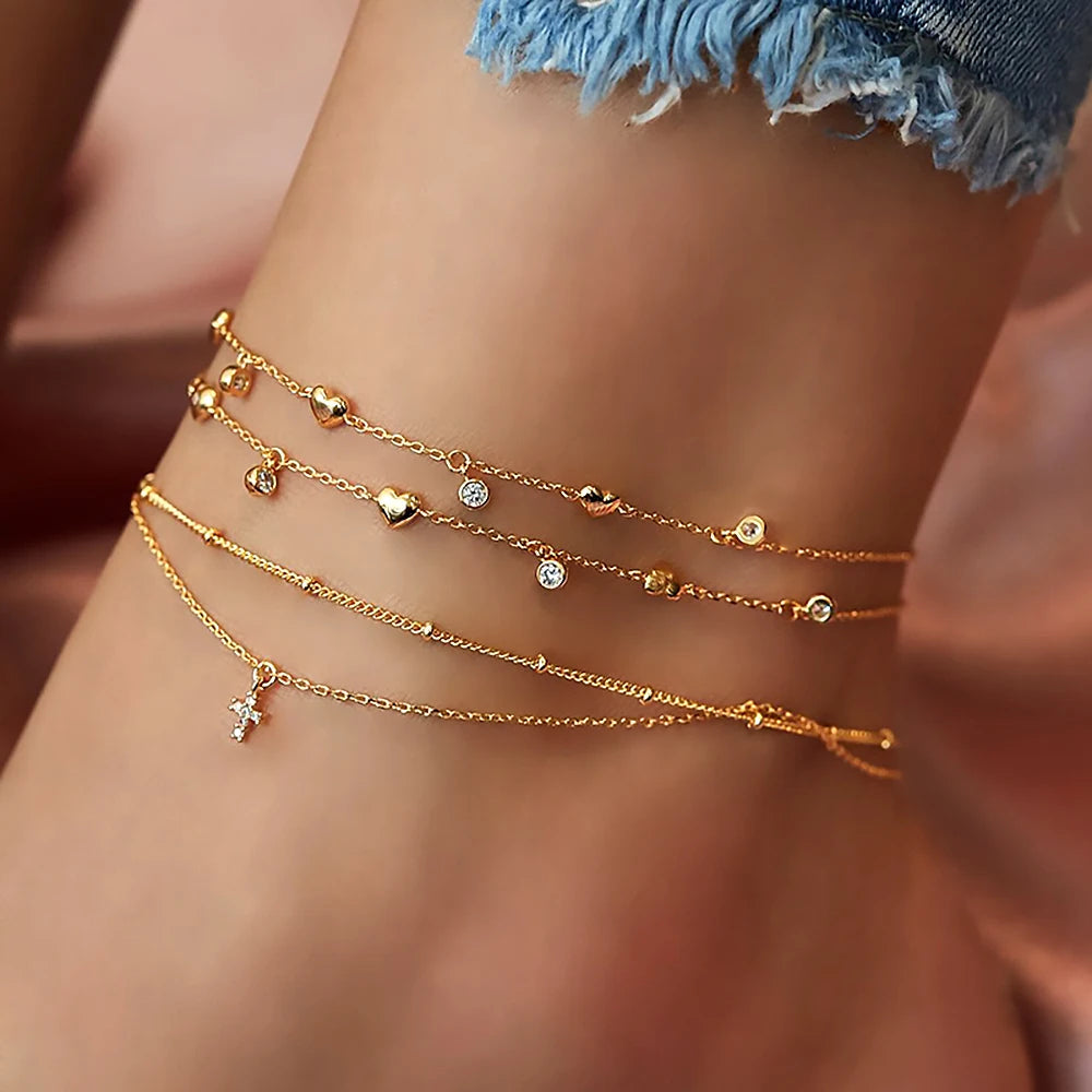 Jewellery - Bohemian Charm Anklet Set - New