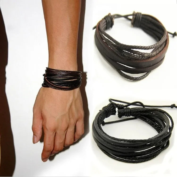 multilayer leather bracelet