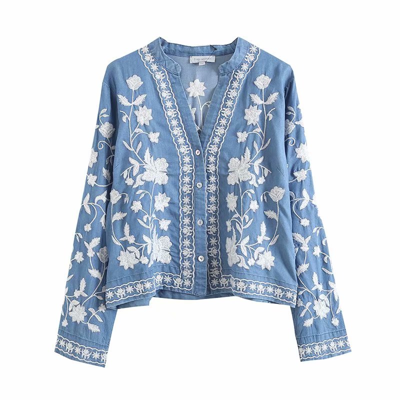 EVELYN Embroidered Cotton Bohemian Jacket