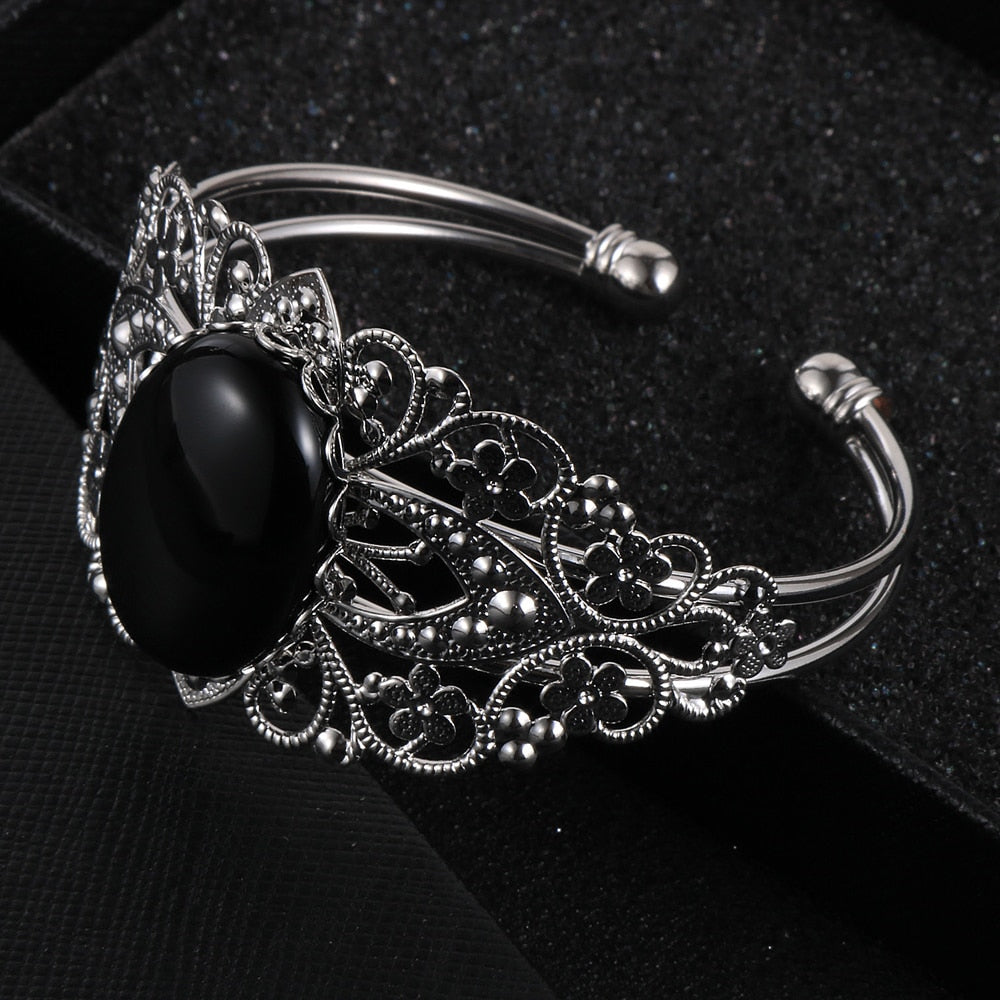 Jewellery - Charm Flower Cuff Bracelet