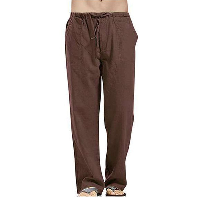 Buy Men Pants Linen, Linen Trousers, Drawstring Elastic Waist Pants, Linen  Trousers Online in India - Etsy