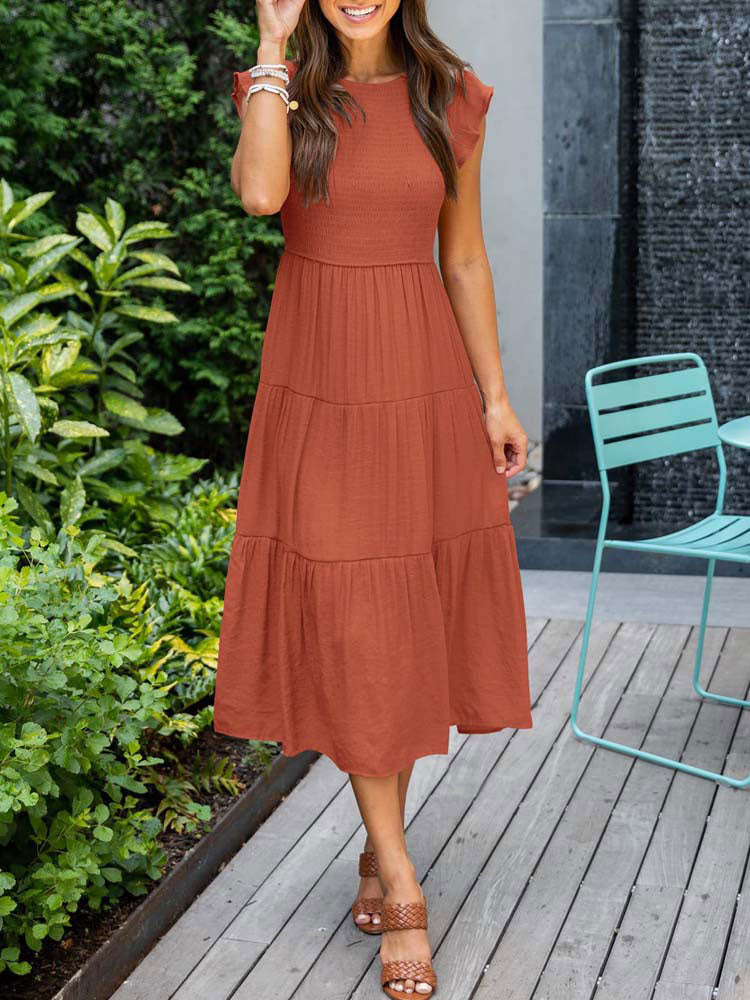 OCHRE Ruched Long Party Dress