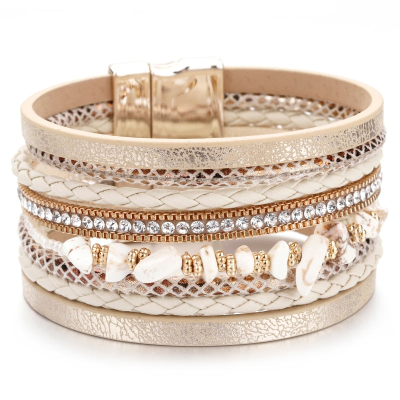 Jewellery - Natural Stone Leather Bracelets
