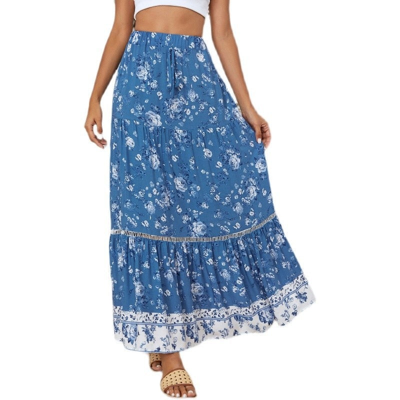 DARLENE Boho Chic High-Waist Long Skirt – BohoDreaming