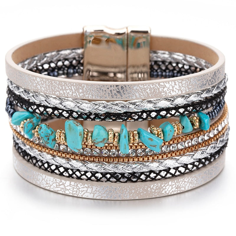 Jewellery - Natural Stone Leather Bracelets
