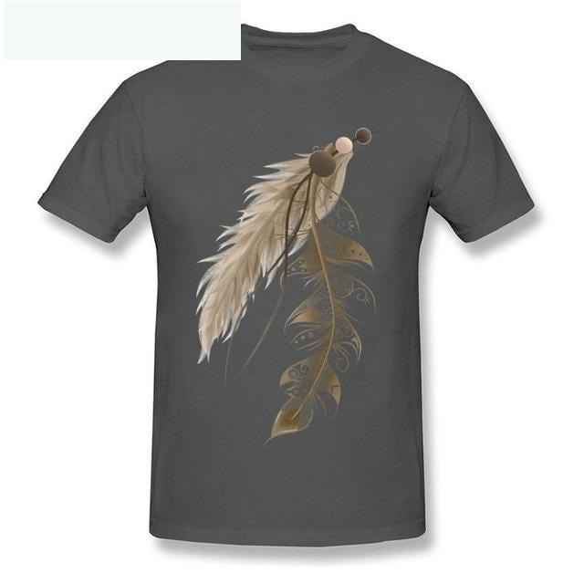 Bohemian Feather Printed Men's T Shirts - BohoDreaming