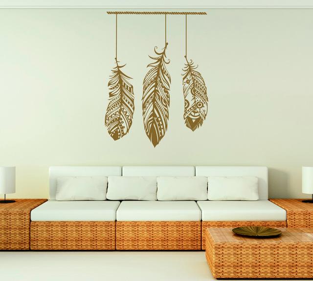 Bohemian Feather Wall Decal - BohoDreaming