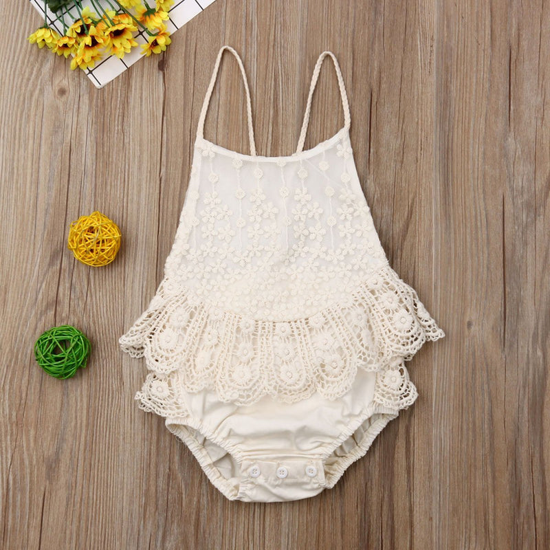 Boho Baby Lace Backless Romper - BohoDreaming