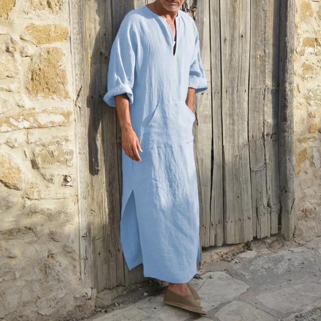 Mens kaftan dressing gown hotsell