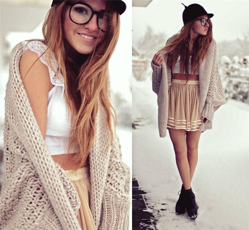 Boho Winter Cardigan with Oversize Batwing Sleeve - BohoDreaming