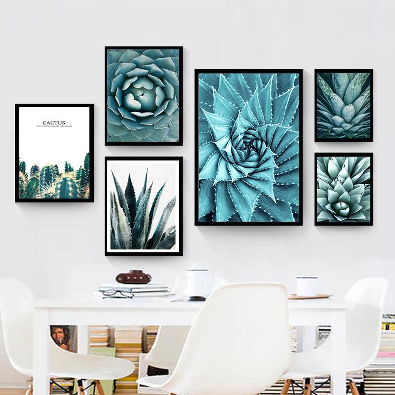 Cactus Flower Nordic Canvas Painting - BohoDreaming