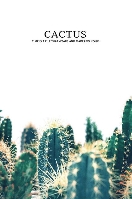 Cactus Flower Nordic Canvas Painting - BohoDreaming