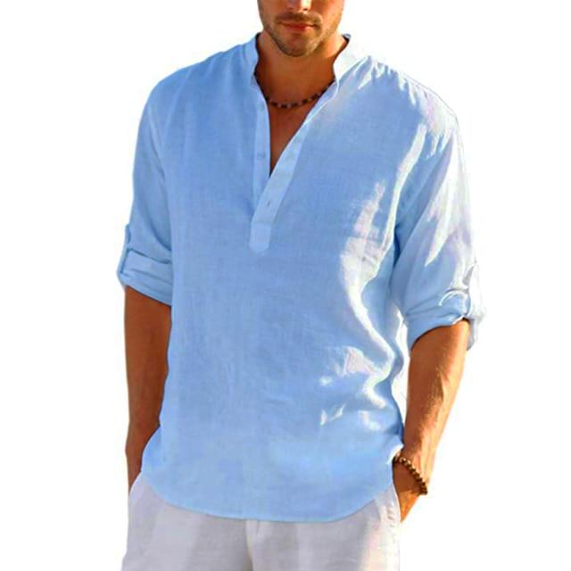 Casual Linen Blend Shirt - BohoDreaming
