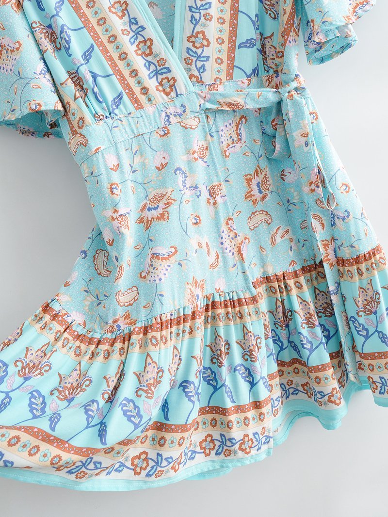 COCO Floral Cotton Mini Dress - BohoDreaming