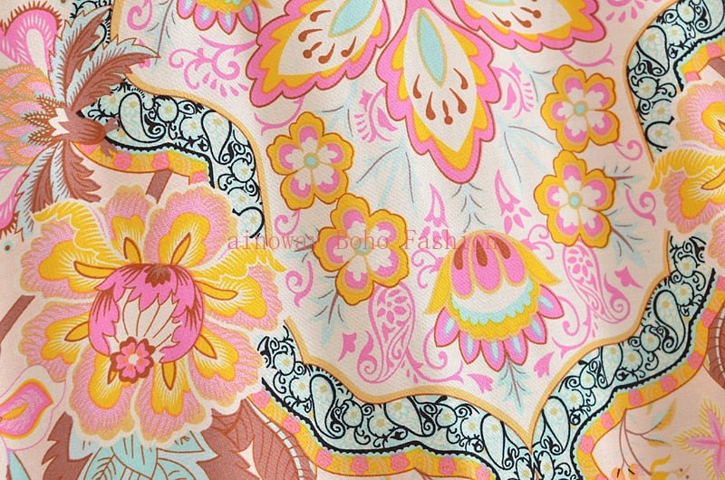 EVA Boho Floral Print Kimono Blouse - BohoDreaming