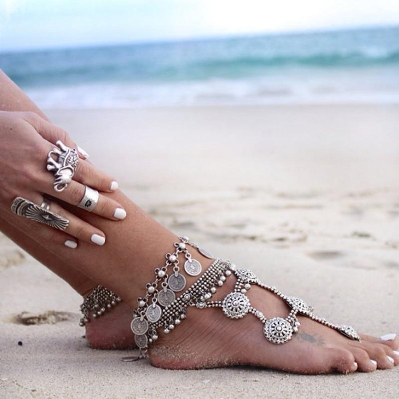 Jewellery - Bohemian Coin Drop Anklet - BohoDreaming