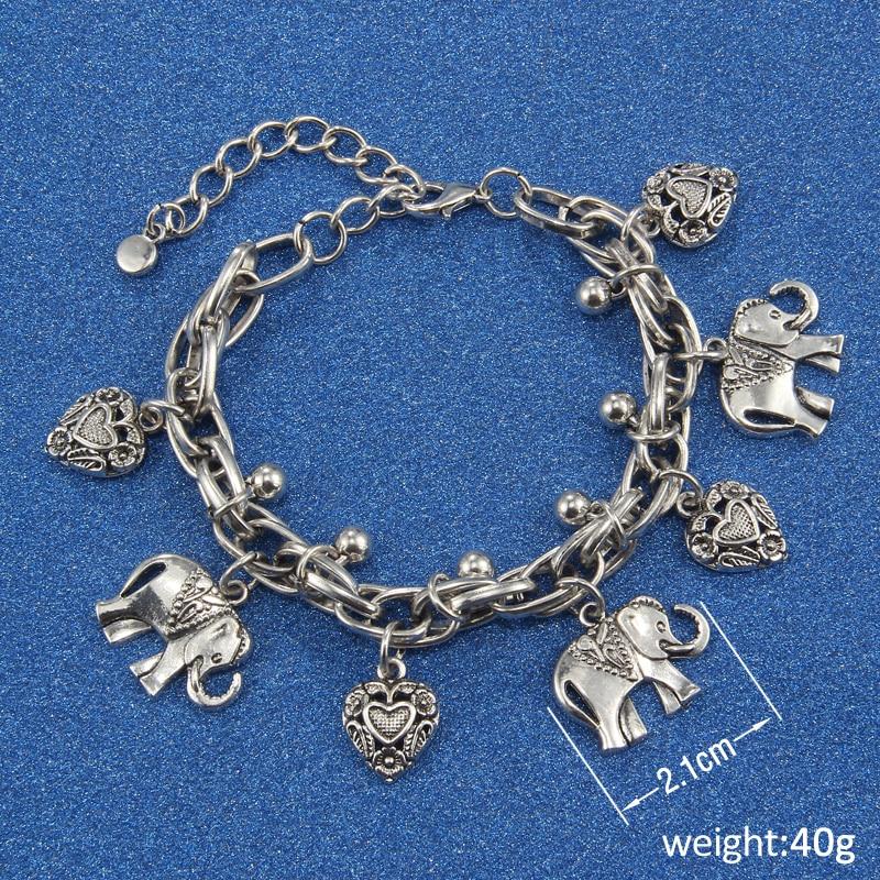 Jewellery - Bohemian Elephant & Heart Anklet - BohoDreaming