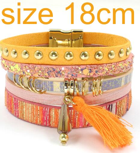 Jewellery - Bohemian Leather Multi-layer Charm Bracelet - 6 colours - BohoDreaming