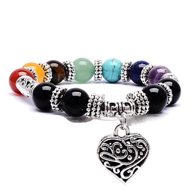 Jewellery - Chakra Crystal Stone Beads Yoga Bracelet - BohoDreaming